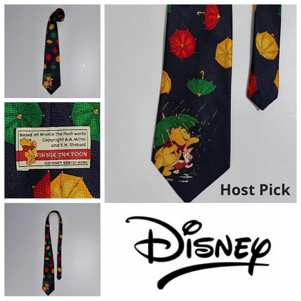Vintage DISNEY Winnie The Poo and Piglet Tie